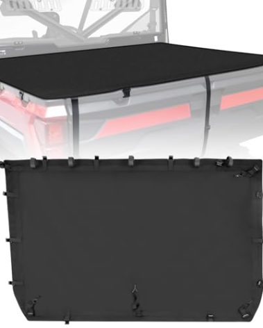 StarknightMT UTV Tonneau Cover, Waterproof Cargo Bed Cover Compatible with Polaris Ranger 1000/XP 1000/XP 570 & Crew Models (2015-2025) Heavy-Duty 600D Oxford Fabric