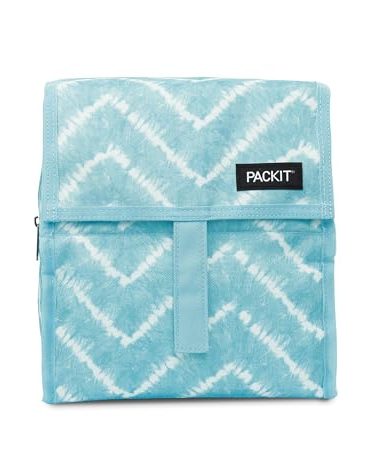 Freezable Lunch Bag, Aqua Tie Dye