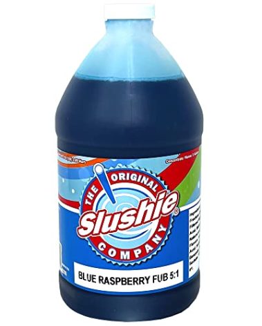 The Original Slushie Company, Blue Raspberry Frozen Uncarbonated Syrup, 64 Ounce Bottle