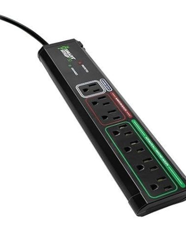 Smart Strip ECG-7MVR Energy Saving Surge Protector with Autoswitching Technology, 7 Outlet