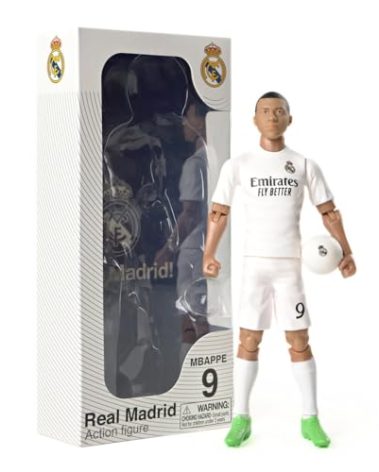 Sockers Banbo Toys Real Madrid CF Kylian Mbappe 8" Collectible Soccer Action Figure
