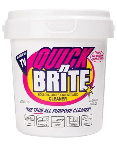 Quick 'n Brite All Purpose Cleaning Paste – Miracle Cleaner for Tough Stains, Biodegradable, Non-Toxic, Pet-Safe, Multi-Surface Stain Remover, Made in USA, 80 Oz