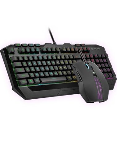 Cooler Master Devastator 3 RGB Gaming Keyboard | Mouse Combo, 6-Zone RGB Keyboard, 26-Key Rollover, Ambidextrous Mouse, 5-Zone RGB Mouse, Optical Sensor, 4800 DPI, Dedicated Media Keys
