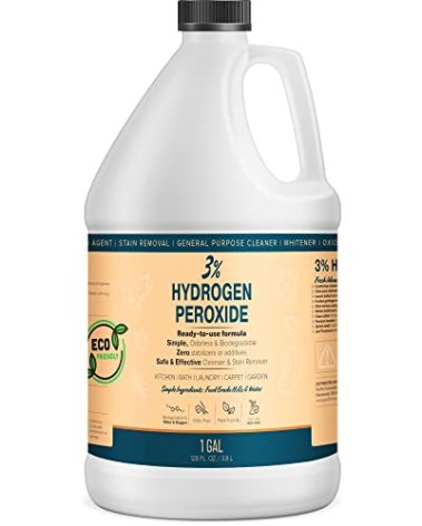 MAXTITE 3% Hydrogen Peroxide Solution - 1 Gallon (Just Food-Grade H2O2 & Water!) - Ecofriendly Natural Cleaning Solution for Kitchen, Bath, Laundry, and More - HDPE Jug with Child-Safe Cap Made in USA