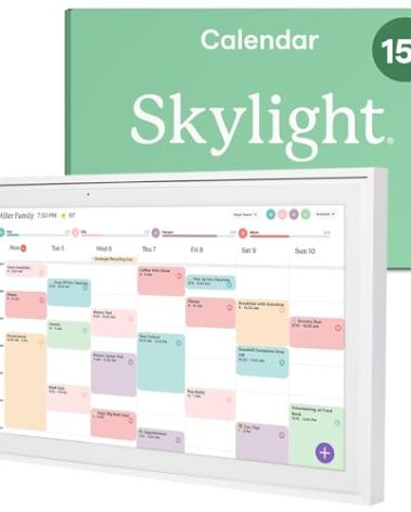 Skylight Calendar: 15-inch Wall Planner Digital Calendar & Chore Chart, Smart Touchscreen Interactive Display for Family Schedules – Wall Mount Included, Great for Organizing Your 2025 Calendar