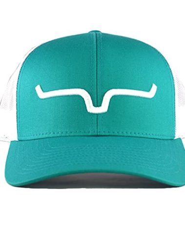 Kimes Ranch Unisex Weekly Upgrade 110 3-D Embroidered Horns Adjustable Snapback One-Size Hat Teal/White
