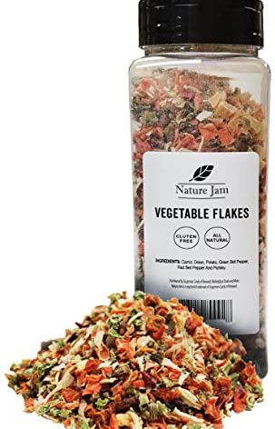 Vegetable Soup Blend Dried Dehydrated Vegetable Flakes 10 oz Reclosable Bottle To Make Ramen Noodle Soup
