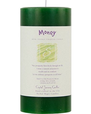 CRYSTAL JOURNEY Crystal J Candle Money Pillar, 1 EA