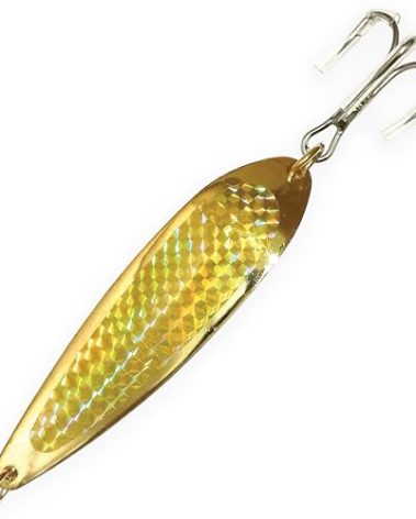 Crocodile Spoons 1oz, 6 Pcs Gold with Treble Hooks, for Saltwater & Freshwater Casting, Includes Durable Gold Finish, Ideal for Halibut, Barracuda, Tuna & More