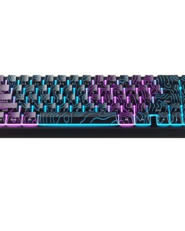 HITIME XVX M67 60% Keyboard with IMD Keycaps, QMK/VIA Topographic Gaming Keyboard, Wired Mechanical Key Board, RGB Custom Gasket Hot Swappable, for Windows & Mac, Interstellar Black