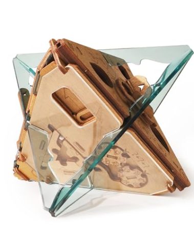 PUZZLE POTATO Anti-Gravity Puzzle Box - 3D Brain Teaser Puzzle for Adults - Wooden Treasure Chest - Money Puzzle Box for Cash Gift - Escape Room Game