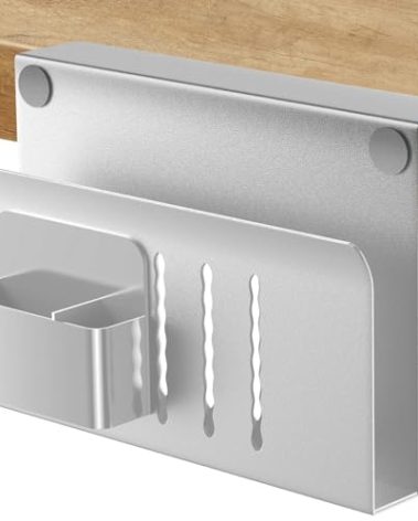 WSYFC Desktop storage rack for laptop stand-up desktop drawer without drilling Accessories for office supplies and studio essentials (White)