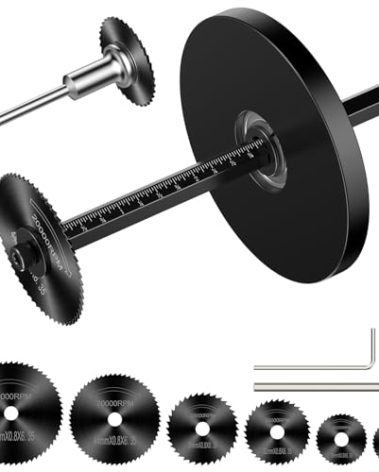Inside Pipe Cutter for PVC Pipe, Cutter Tool Set with scale - Adjustable Depth Gauge, 6 Black Blades, 4" Black Hex Shank