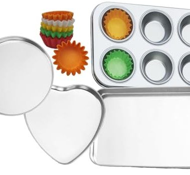 Deluxe Pan Set Compatible with Easy Bake Ultimate Oven | Includes 60 Cupcake Liners THAT WILL FIT, UNLIKE OTHERS!! | Kids' Accessories for Cooking Easy Bake Oven Mixes