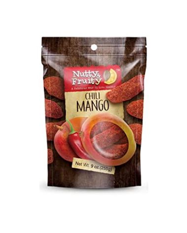 Nutty & Fruity - Dried Mango Slices with Chili - Healthy Snack, Non-GMO, Vegan, Gluten-Free (9 oz)
