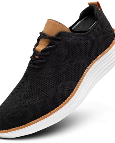 Mens Walking Oxfords Shoes Slip on Casual Fashion Dress Business Sneakers Mesh Work Comfortable Lightweight Soft Sole