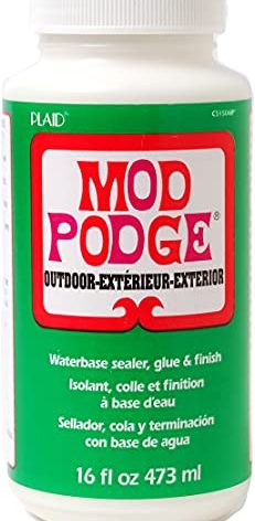 Mod Podge Waterbase Sealer, Glue and Finish for use Outdoors (16-Ounces), , White
