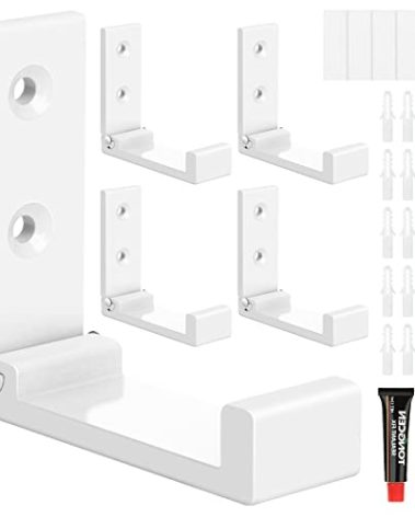 Folding Coat Hooks, 5pcs White Wall Hooks Heavy Duty for Hanging Coat Towel Backpack, Foldable Adhesive Hooks, Headphone Jacket Holder, Aluminum Alloy No Rust Hook with Screws for Purse Hat Bag Keys