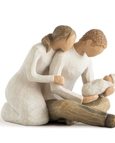 Willow Tree New Life, Celebrating The Miracle of New Life, A Gift for First Time Parents or Those Growing Their Families, Loving Relationships Between Parents and Child, Sculpted Hand-Painted Figure