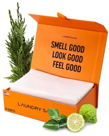 Laundry Sauce - Laundry Dryer Sheets (Italian Bergamot), Luxury Fragrance, Contains Essential Oils, Softens Fabric, Removes Static Cling, Eco-Friendly Packaging, Travel Friendly, 69 Count