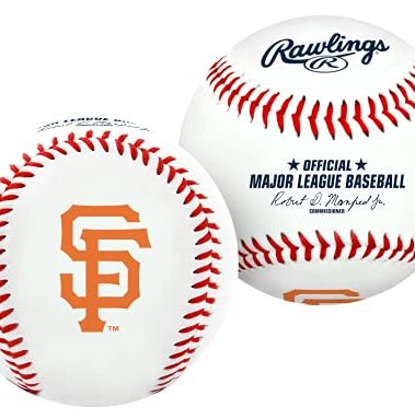 Rawlings | MLB Team Logo Baseball | San Francisco Giants | Official | White