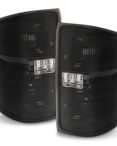 KUAFU Pair Tail Lights Compatible with 2014-2019 Chevy Chevrolet Silverado 1500 2500 3500 HD GMC Sierra 3500 HD Dually Model Taillight Brake Lamp w/o Bulbs Black Housing Smoke Lens