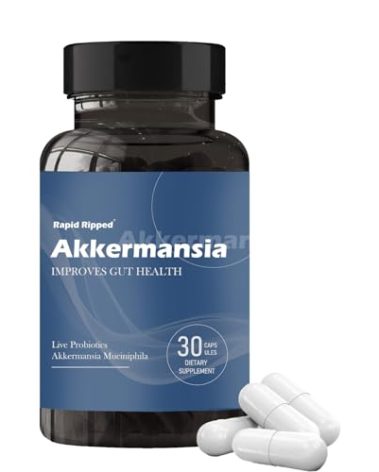 MAPUG Akkermansia Probiotic with Prebiotic Fiber - Increases GLP-1 Production, Delayed Release, Third-Party Tested, 100M AFU Live Strain for Gut Health for Men & Women (1pc)