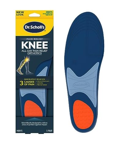 Dr. Scholl's Knee All-Day Pain Relief Orthotics - Insoles for Immediate and All-Day Knee Pain Relief Including Pain from Osteoarthritis and Runner’s Knee, Size 8-14, 1 Pair, Trim to Fit Inserts