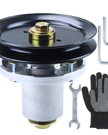 NIDAIFEI 607418 Spindle Assembly with 604704 Spindle Pulley Replaces Hustler 601804, 607418 for Hustler Raptor SD SDX 36" 42" 48" 54" 60" Deck Movers, Hustler Raptor Flip-Up 48" 54" Deck Movers