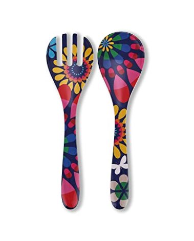 French Bull Salad Server 2 Piece Set - Melamine Dinnerware - 13" - Outdoor, Party, Utensils - Festival