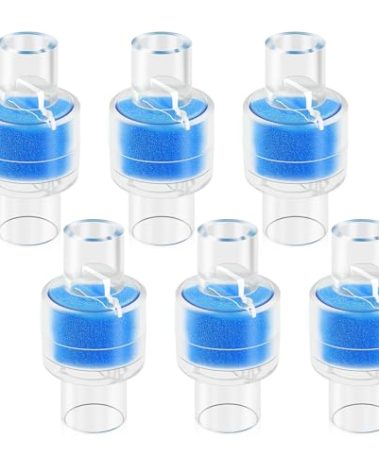 Update Packaging Universal Heat Moisture Exchanger/Exchange Filter Replacement for Z1, Z2 HME Humidification Solution Filter Fit 22mm Diameter Tubing-6 Pack, Individually Sealed Packaging LUXRILIX