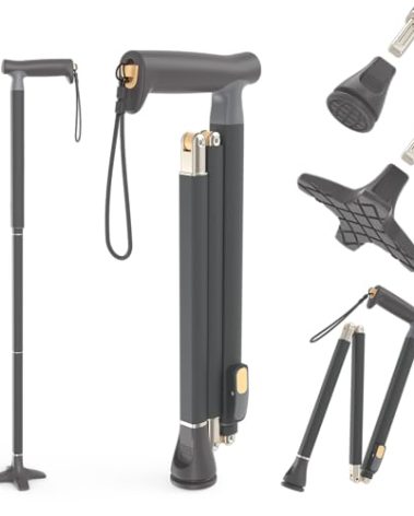 Michael Graves Quick Fold Walking Cane for Men and Women - Foldable Walking Stick for Stability and Style - Collapsible Folding Cane - Walking Sticks for Seniors & Adults