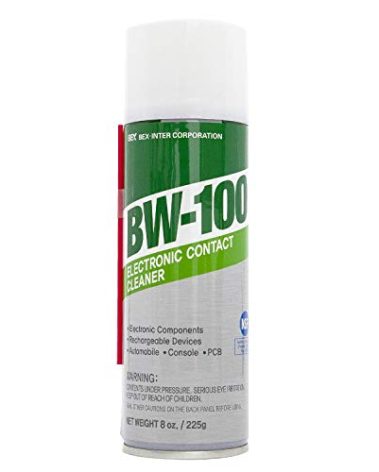 BW-100 Non-Flammable Electronic Contact Cleaner Aerosol Spray- Safely Cleans Joycons, Computers, PCB and More - Removes dust, Dirt and contaminants on Contacts - Quick Dry|8oz/225g |