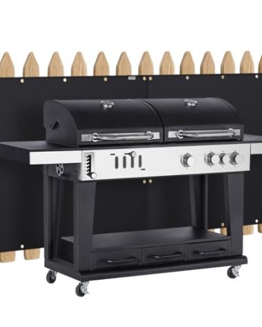 FIREWESS Heat Shield Behind Grill 3'x10' Heat Shield Mat for Wall, Deck Fence, Railing, Grill and Refrigerator, Heavy Duty Fireproof Cover and Screen Protect Deck Railing from Grill