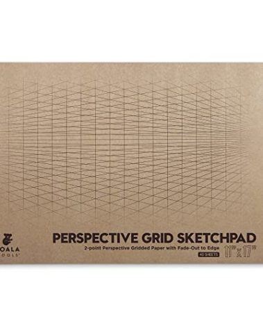Koala Tools | Drawing Perspective (1 and 2-Point) Large Sketch Pad (2 Point - 11 x 17)