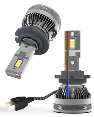 D2H LED Bulbs 110W 30000Lm Super Bright 12V 6500K Cool White Built-in Fan and Thermally Conductive Copper Tube Fog Lamp 2pcs