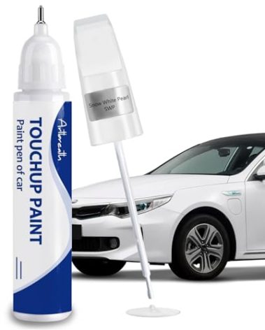 Snow White Pearl(SWP) Touch Up Paint for Kia-Exact Match–Chips and Nicks Car Paint Scratch Repair Kit Automotive Paint Pen for Forte/K5/Optima-models/Seltos/Sorento/Telluride