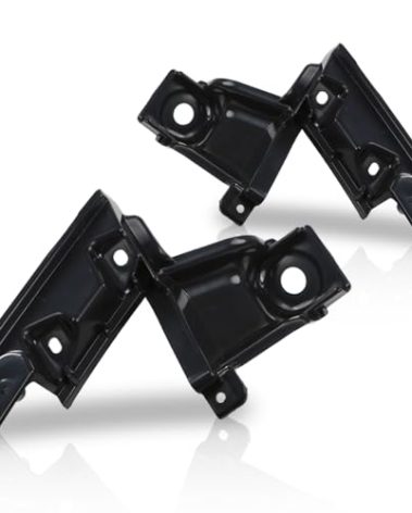 LQI Front Grille Mounting Bracket Support Left and Right Pair Compatible with Honda Civic Coupe 2009-2011 71124SVAA50, 71129SVAA50, HO1207107, HO1207108 Black
