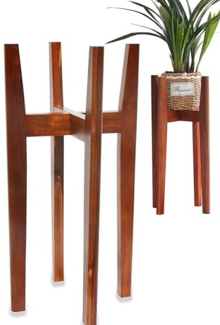 MAVOTER 24" Tall Plant Stand | Tall Plant Stands Indoor, Mid Century Plant Stand | Suitable for Plant Pots & Water Dispenser Under 10" (Pot & Plant Not Included)
