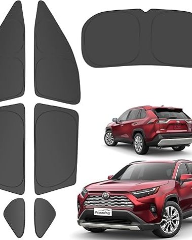 Proadsy 2025 Upgrade Window Shades for Rav4 2019-2024 2025 Side Windows Rear Windshield Triangular Window Sunshade for Baby/Camping Sun UV Rays and Privacy Protection Set of 7