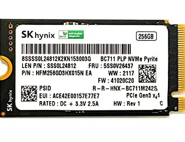Oemgenuine OEM 256GB M.2 PCI-e NVME Internal Solid State Drive 42mm 2242 Form Factor M Key