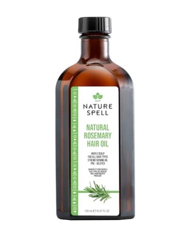 Nature Spell Rosemary Oil For Hair Growth, Pre-Diluted Hair & Scalp Oil Nourishes Dry, Damaged Hair, For Women & Men, 5.07 Fl Oz