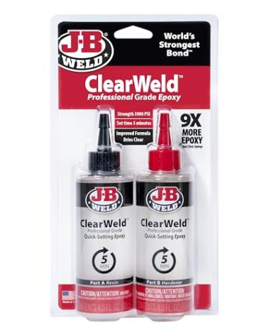 J-B Weld Pro Size ClearWeld 5 Minute Set Epoxy
