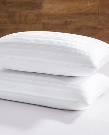 downluxe Goose Feather and Down Pillows - Hotel Collection Feather Pillows Set of 2 for Back, Stomach or Side Sleepers, King Size (20"x36")