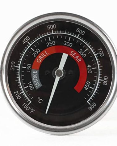 KAMaster BBQ Grill Temperature Gauge Waterproof Large Face for Kamado Joe Barbecue Charcoal Grill Stainless Steel 150-900°F Cooking Thermometer for Oven Wood Stove Accessories Tool Set Up Easy