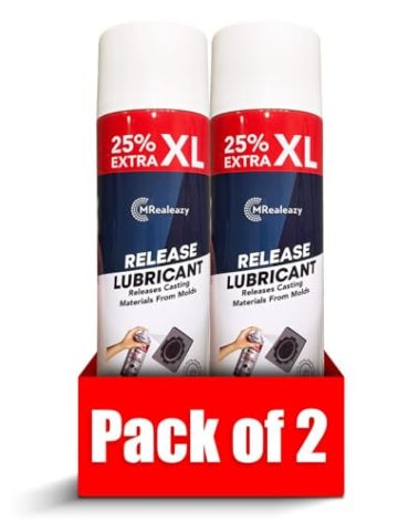Silicone Mold Release Spray (Silicone-Based) (2x16.9 floz/500ml) - Resin & Epoxy Release Agent for Smooth Mold Removal with Ease, Universal Use on Almost All Molds