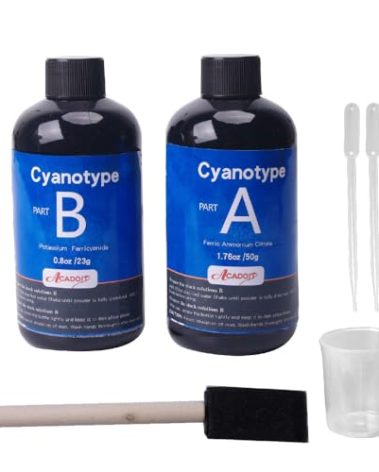 Cyanotype Sensitizer Kit, 16oz Cyanotype Kit, Sun Print Nature Printing Kit for Photographic Blueprints DIY Arts Crafts Projects (Cyanotype kit-1)