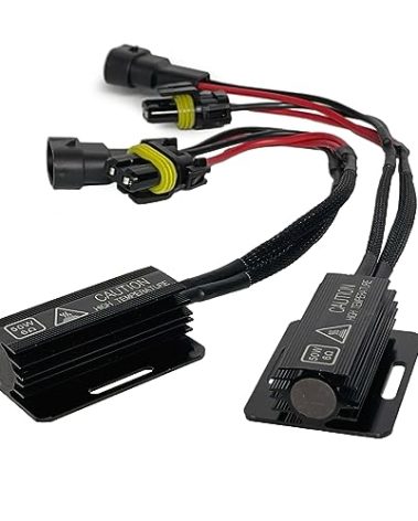 9005 9006 9145 LED Load Resistor Adapter 50W 6Ohm Upgraded Canbus Decoder Fix Headlights Fog Light DRL Error Code Anti-Flicker Wiring Relay Harness