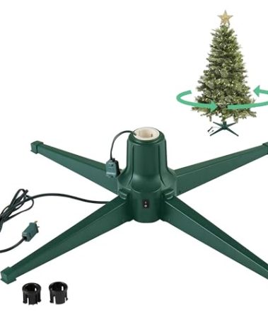Home Heritage Rotating Metal Stand for Artificial Christmas Trees, 1-1.5" Poles, Green