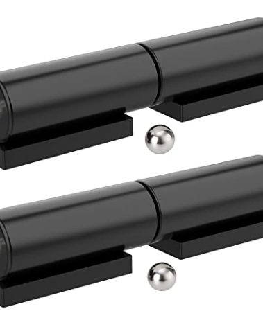 Heavy Duty Gate Hinges 7 Inches- 2 Pack Weld On Install Black Iron Barrel Hinge 900lbs Capacity for Swing Door Trailer Ramp Metal Driveway Gate Drive Gate